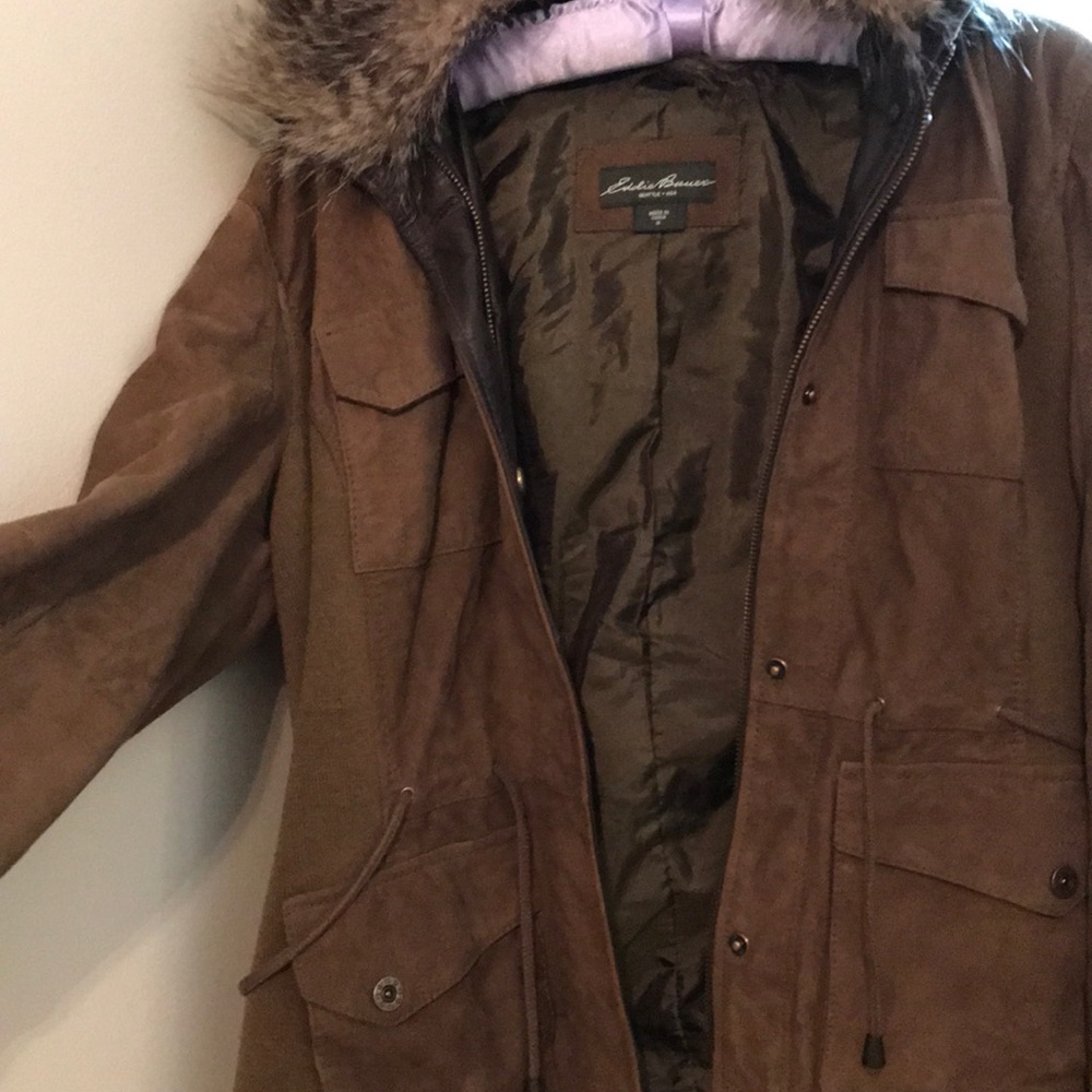 Very nice Eddie Bauer dark olive green jacket